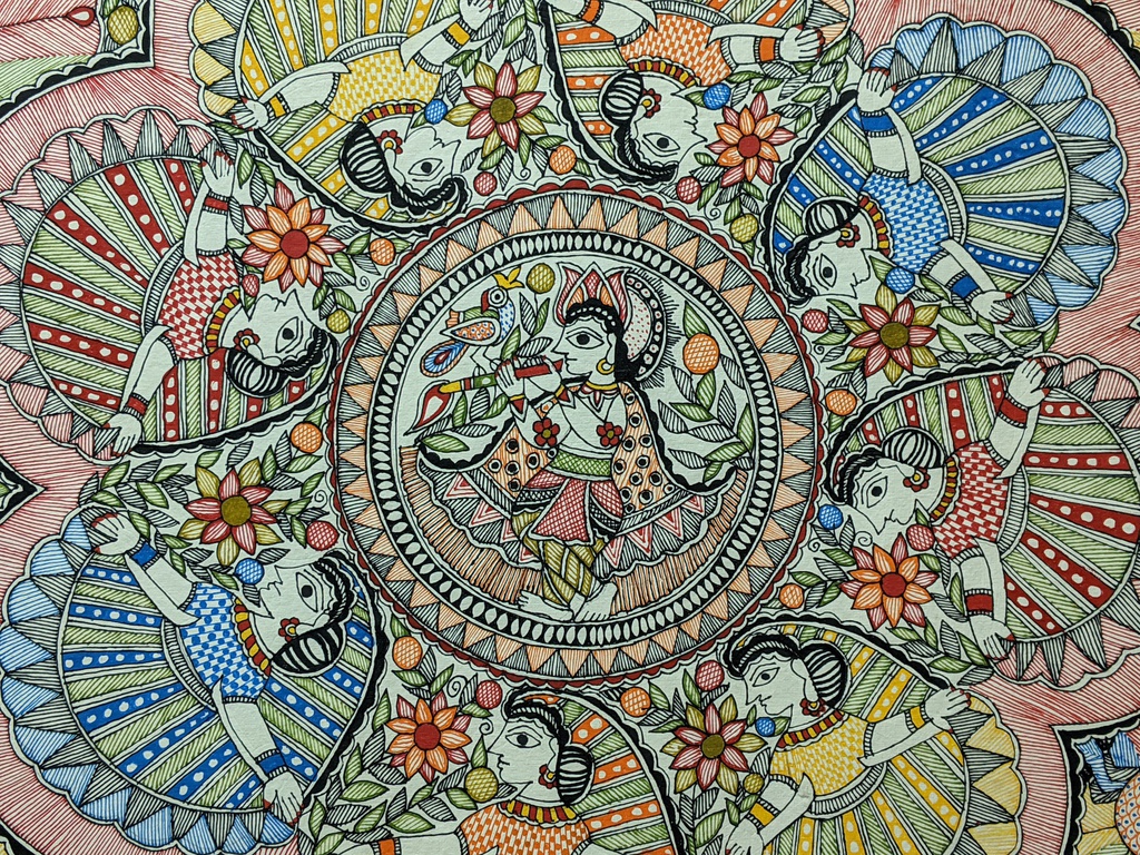 Madhubani Painted Tea Kettle
