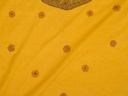 Mustard peacocks pattern hand painted Madhubani cotton kurta