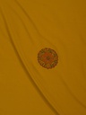 Golden yellow animals pattern hand painted cotton kurta