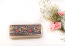 Jute village girl hand painted Madhubani clutch bag