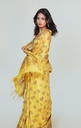 Yellow Cotton Block Print Saree