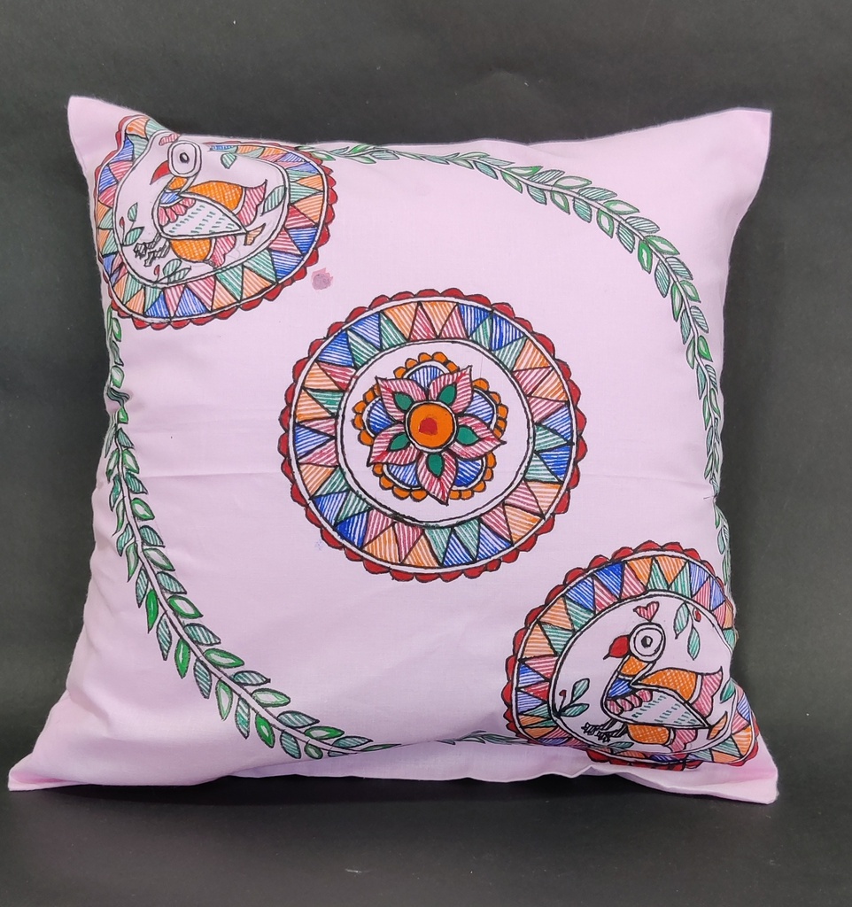 Madhubani painting Cushion cover 01