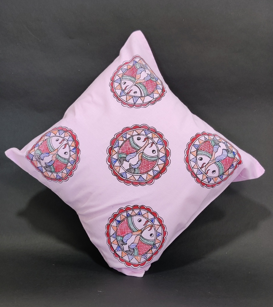 Madhubani painting Cushion cover 03