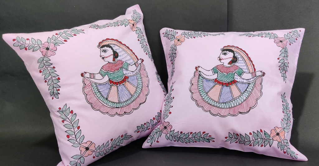 Madhubani painting Cushion cover 05