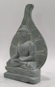 White Budhha Sculpture with Pipal Leaf