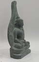 White Budhha Sculpture with Pipal Leaf