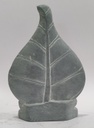 White Budhha Sculpture with Pipal Leaf