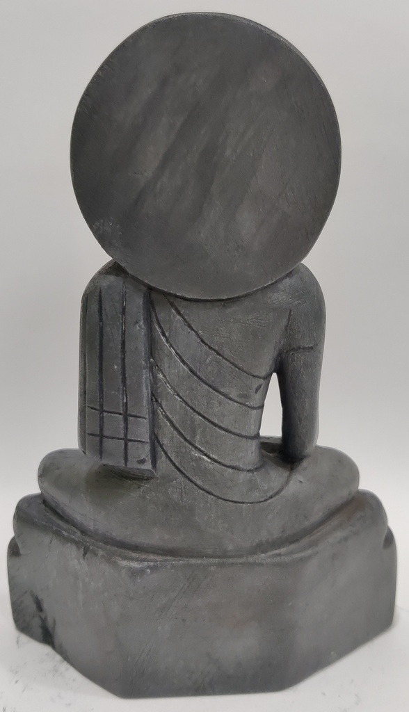 Black Budhha Sculpture with Halo