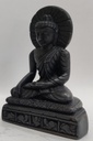 Black Budhha Sculpture with Halo