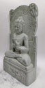 White Budhha Sculpture in Dharmachakra Mudra