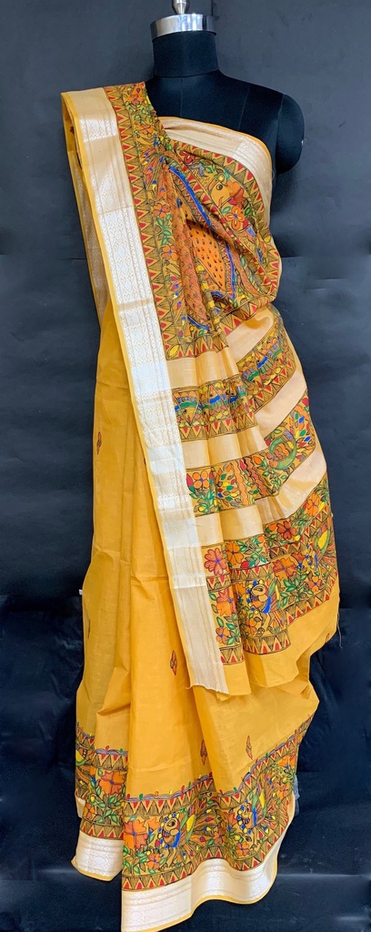 Madhubani painted saree 07