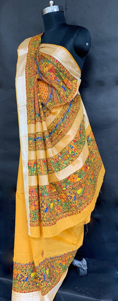 Madhubani painted saree 07