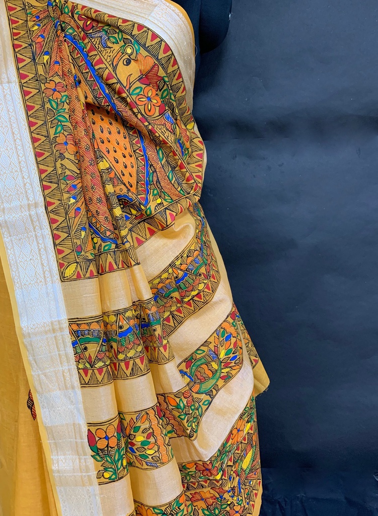 Madhubani painted saree 07