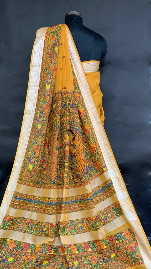 Madhubani painted saree 07