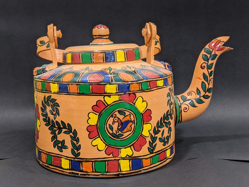 Madhubani Painted Tea Kettle 01