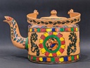 Madhubani Painted Tea Kettle 01