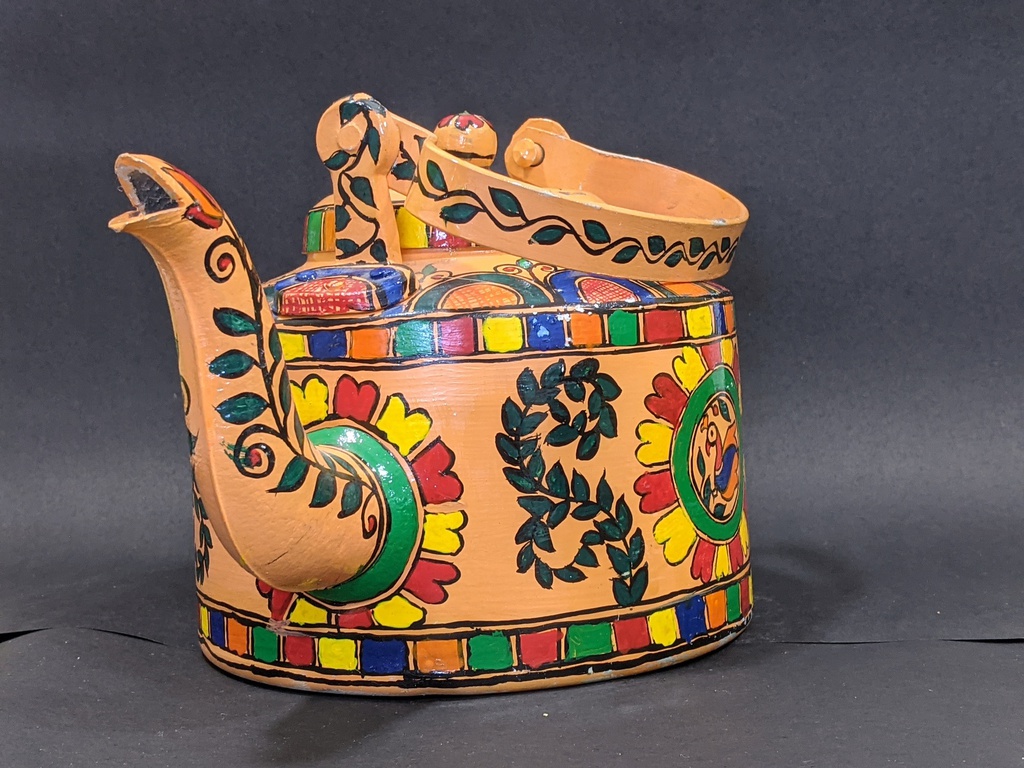 Madhubani Painted Tea Kettle 01