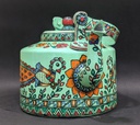 Madhubani Painted Tea Kettle 02