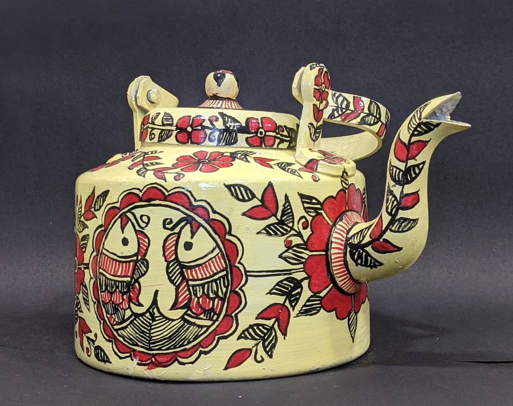 Madhubani Painted Tea Kettle 03