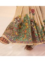 Radha Krishna hand painted Madhubani tussar silk saree