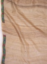 Light beige fishes rasleela hand painted Madhubani tussar silk saree