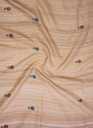 Light beige fishes rasleela hand painted Madhubani tussar silk saree