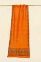 Orange nature hand painted Madhubani tussar silk stole
