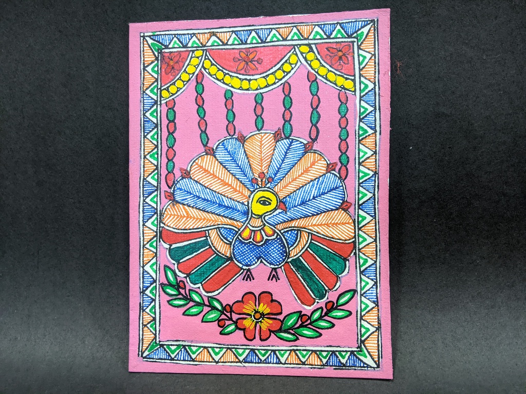 Madhubani Painted Greetings Card 01
