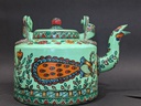 Madhubani Painted Tea Kettle 02