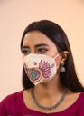 Maroon reusable cotton festive mask - Pack of 2       **MADE TO ORDER**