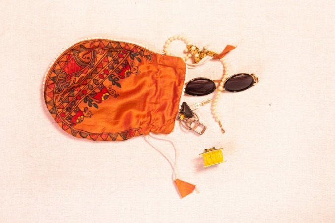 Orange Potli Bag