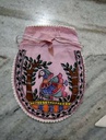 Pink Hand painted Madhubani potli bag for weddings and occasions