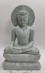 White Budhha Sculpture with Halo