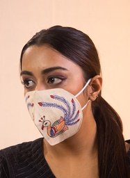 [SG/MGP/MM/03] Purple reusable cotton Madhubani colorful mask - Pack of 2                      **MADE TO ORDER**