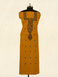 Tangerine hand painted Madhubani cotton kurta