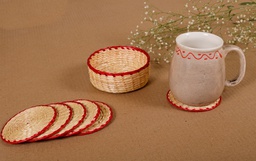 Quirky and colourful handmade coaster set