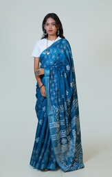 Indigo Batik Print Saree